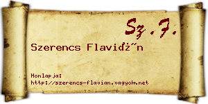 Szerencs Flavián névjegykártya